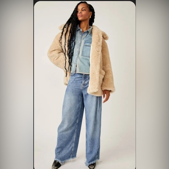 Free People Pretty Perfect Faux Fur Peacoat - Picture 3 of 17